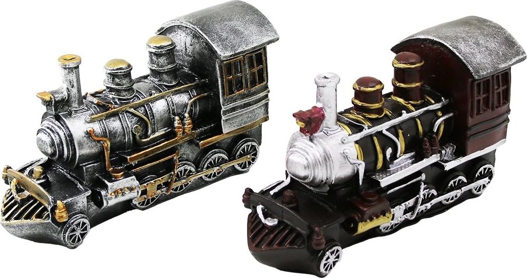Nostaljik Lokomotiv Tren Tasarımlı Biblo Kumbara - Vintage Görünümlü - Dekoratif