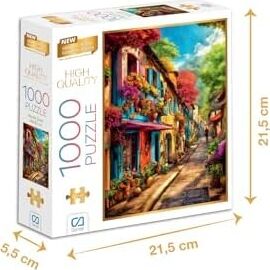 Renkli Evler 1000 Parça 2,2mm Kalınlık 48X68CM Profesyonel Hobi Puzzle Yapboz Serisi