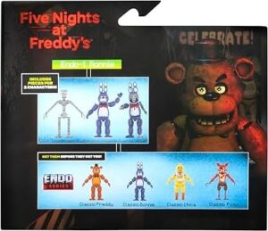 Five Nights At Freddy's 6-Inch Endo-Serisi Koleksiyoncu Figürü: Klasik Bonnie ve Solmuş Bonnie Parçaları ile Endo-1 - Klasik ve Solmuş Bonnie Parçaları ile Eklemli Figür
