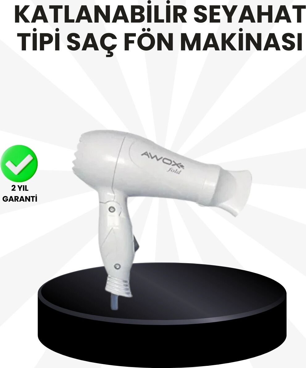 Taşınabilir Fön Makinesi Katlanır Gövde Enerji Tasarruflu
