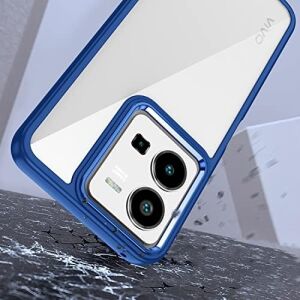 Vivo Y22S Kılıf Renkli Kenar Arkası Şeffaf Flora Silikon
