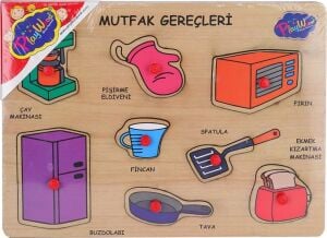 ONY-168-169 Ahşap Tutmalı Mutfak Gereçleri -Onyıl Oyuncak