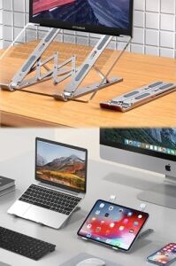 Chermik Dizüstü Laptop Yükseltici Alüminyum Stand, Tek Beden, CHRMK12967, Gümüş, Erkek
