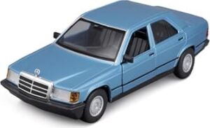 Burago Mercedes-Benz 190E 2.6 1987 Model Araba, 1:24 Ölçek, Mavi, Diecast Metal Oyuncak