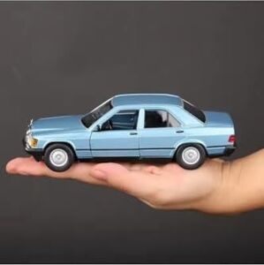 Burago Mercedes-Benz 190E 2.6 1987 Model Araba, 1:24 Ölçek, Mavi, Diecast Metal Oyuncak
