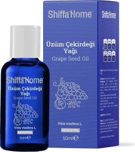 Shiffa Üzüm Çekirdeği Yağı 50 ml | Soğuk Sıkım Bitkisel Yağ | Cilt Bakımı, Saç ve Dudak Nemlendirme, Antioksidan Desteği, Proantosiyanidin ve E Vitamini Kaynağı