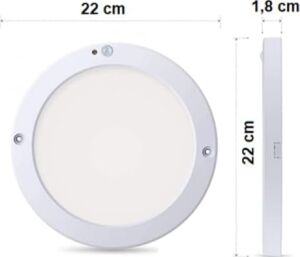 20W Gece Gündüz Sensörlü Sıva Üstü Tavan Armatür Cata Bologna Slim Kasa Panel LED Armatür 2100 Lm (Beyaz Işık)