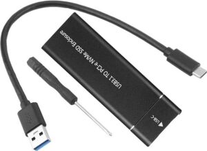 1852 USB 3.1 Type C To Pci-E Express Nvme SSD Hard Disk Kutusu Desteklediği Disk BOYUTU:30/42/60/80MM +Type-C To Usb3.0 Bağlantı Kablosu (Bu Ürün Sadece Nvme Ssdleri Destekler)