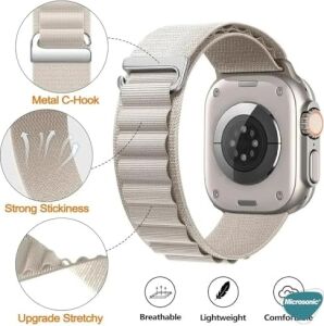 Apple Watch Series 7 45MM Için Kordon Alps Spin Yeşil [watch Series 7 45MM ile Uyumlu Kordon - Yeşil]