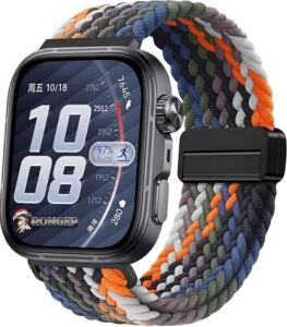 [örgü Loop]  Watch Fit 5/fit 5 Pro/fit 4/fit 4 Pro/fit 3 ile Uyumlu Kordon Manyetik Tokalı Konforlu Fit 5 Kordon Nefes Alabilen Elastik Kumaşlı  Fit 5 Pro Kordonu