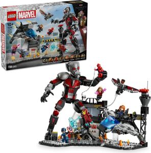 Kaptan Amerika: Kahramanların Savaşı Aksiyon Savaşı 76314-10 Yaş ve Üzeri Çocuklar Için 8 Minifigürlü Oyuncak Yapım Seti, Doğum Günü Hediyesi (736 Parça)