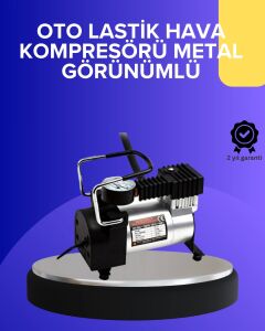 Metal Gövdeli Oto Lastik Hava Kompresörü 12V 140 Psı Hızlı Şişirme
