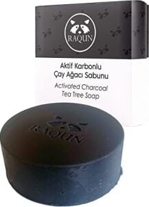 Raqun Doğal Aktif Karbonlu Çay Ağacı Sabunu (110 Gr)