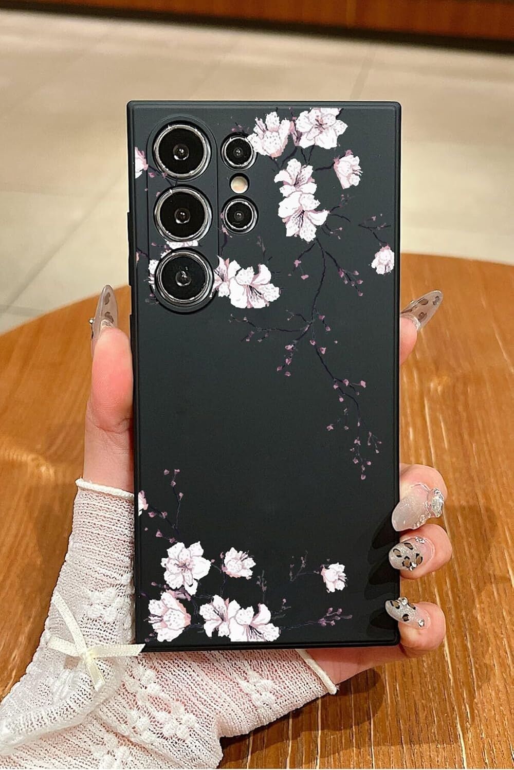Galaxy S25 Ultra Ile Uyumlu Desenli Telefon Kılıfı PDNG01 Kapak Sakura