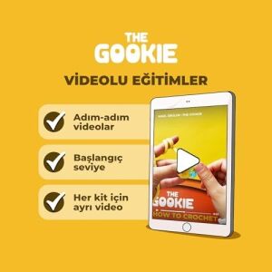 The Gookie Başlangıç Amigurumi Seti, Pedro Penguen Örgü Oyuncak, Tığ Işi El Yapımı Kit, Mavi ve Beyaz Iplikli, Video Eğitimli