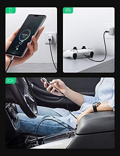 2.0 A Usb-A & Usb-C Örgülü Şarj ve Data Kablosu, 50 Santimetre, Siyah, 60125