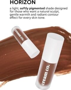 Cream Co. Likit Bronzer Glow Sculpt Horizon, Kontür Nötr Açık Kahve, Yüz Şekillendirici Nemlendirici Makyaj