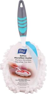 Titiz Soften Mikrofiber Toz Alıcı - Hassas Yüzeyler Için Ergonomik Saplı Toz Alma Püskülü (Yıkanabilir)