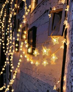 Dekoratif Yıldız LED Aydınlatma 20 Ledli 5 Metre Günışığı Yeni Nesil