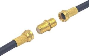F Konnektör F Ara Altın Sarısı 5 Adet Kablo Ek Ara Aparatı Gold