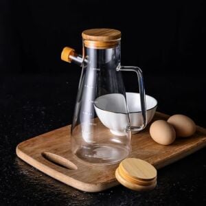 900 ml 2 Adet Borosilikat Cam Yağdanlık,termisil Isıya Dayanıklı Yağlık ve Sirkelik,zeytin Yağı,limon Suyu ve Sirke Için Yağ Şişesi (2 Adet)