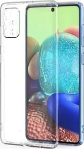 Galaxy A71 ile Uyumlu Kılıf Şeffaf Silikon Kamera Korumalı 3D