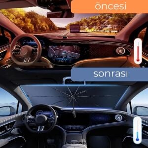 Renault Symbol, Dacia Sandero, Opel Corsa, Ford Ka, Peugeot 208 Uyumlu Oto Şemsiye