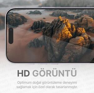 iPhone 17 Için Kolay Kurulum Kitli Takılırken Camın Altında Kesinlikle Toz Bırakmayan Ekstra Güçlendirilmiş Tam Koruma Sağlayan Pürüzsüz Lazer Kesim Premium Ekran Koruyucu Kırılmaz Cam