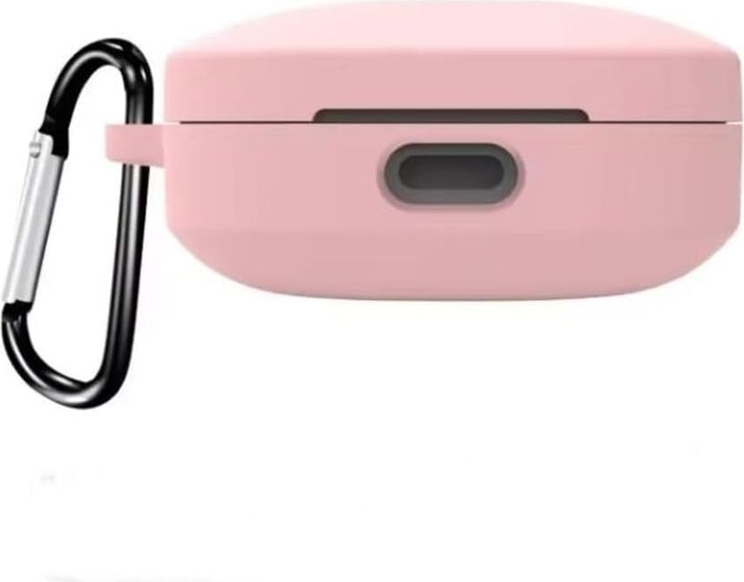 Nanospace Xiaomi Redmi Buds 6 Active Ile Uyumlu Silikon Renkli Kancalı Kılıf (Pembe)