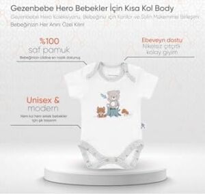 Hero Bebekler Için Kısa Kol Body