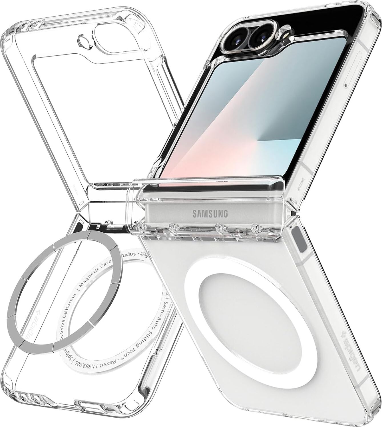 Galaxy Z Flip 7 Fe/z Flip 6 ile Uyumlu Ince Kılıf Ultra Hybrid Pro Sararmaya Dayanıklı Duraclear™ Hava Kanalı Teknolojisi™ Askeri Sınıf Koruma Clear Şeffaf Kapak - ACS09806