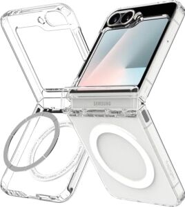 Galaxy Z Flip 7 Fe/z Flip 6 ile Uyumlu Ince Kılıf Ultra Hybrid Pro Sararmaya Dayanıklı Duraclear™ Hava Kanalı Teknolojisi™ Askeri Sınıf Koruma Clear Şeffaf Kapak - ACS09806