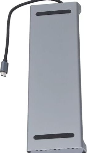 Usb-C 12IN1 Hub Çoklayıcı Adaptör MacBook ile Uyumlu Çift HDMI VGA RJ45 Ethernet USB 3.0 Sd Tf Kart Okuyucu Pd Şarj Dock Station