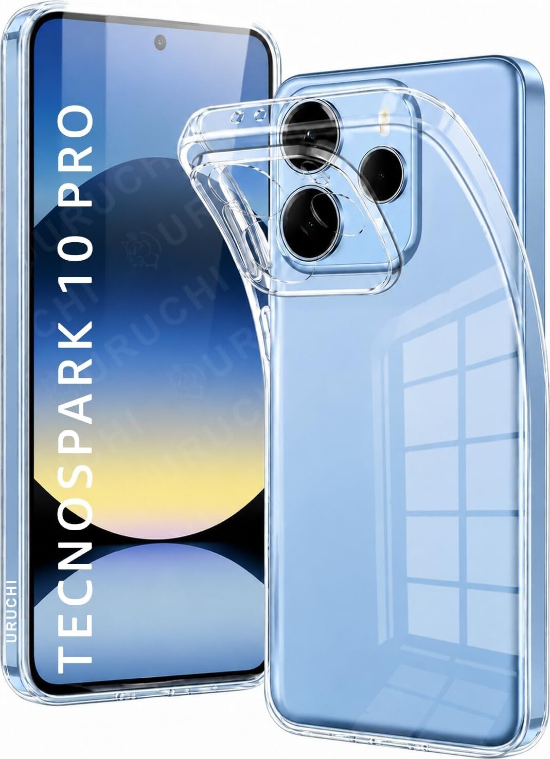 Crystal Şeffaf Kılıf Tecno Spark 10 Pro Için, [sararma Önleyici]  [askeri Sınıf Düşme Testi] Şeffaf Şok Geçirmez Koruyucu Yumuşak Silikon Ince Kapak
