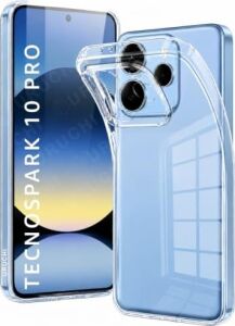 Crystal Şeffaf Kılıf Tecno Spark 10 Pro Için, [sararma Önleyici]  [askeri Sınıf Düşme Testi] Şeffaf Şok Geçirmez Koruyucu Yumuşak Silikon Ince Kapak