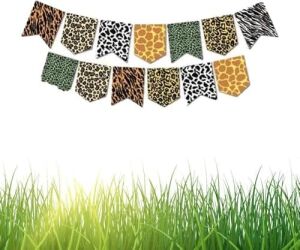 Patladı Gitti Safari Zikzak Banner Doğum Günü Süsü Banner