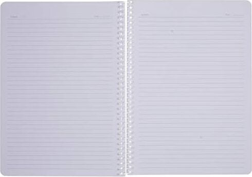 A4 Pet Spiralli Karton Kapaklı Defter 144 Yaprak - Çizgili - Mavi