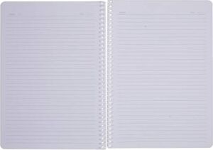 A4 Pet Spiralli Karton Kapaklı Defter 144 Yaprak - Çizgili - Mavi