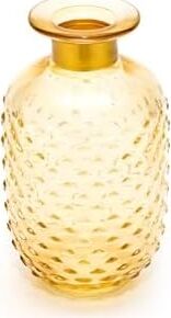 Gold Boyunlu Amber Cam Vazo (15 Cm)