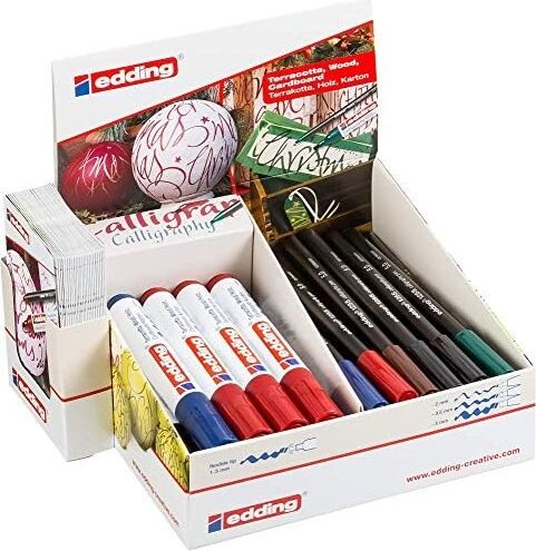 4 – 51538 Calligraphy Xmas Ekran Pen ve Marker, 38 Parça, Karton, 180 x 90 x 200 mm
