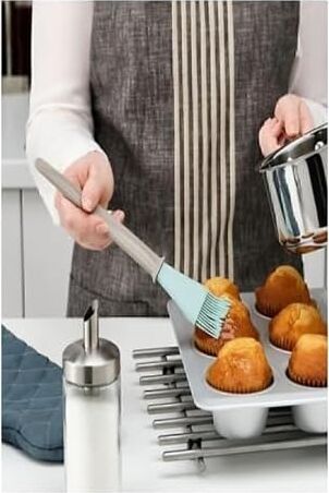 Bakglad Silikon Yumurta Hamur Pasta Fırçası Bej Mavi 26 cm BN60485551