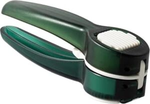 Ergonomik Saplı Pratik Sarımsak ve Zencefil Ezici - Yeşil Mutfak Rendeleyici ve Sarımsak Püresi Yapıcı