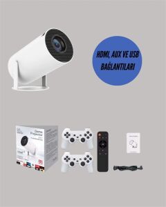 Tçift Kollu Tasarımlı Kablosuz Projeksiyon – 4k, 10.000 Oyun ve Smart App Desteği