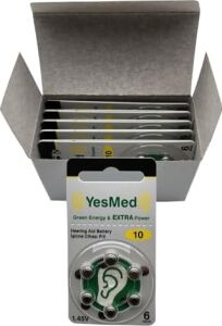 Yesmed Extra Power 10 Numara Işitme Cihazı Pili (10 Paket x 6 Adet = 60 Adet Pil)