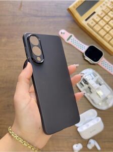 Süper Ince Mat Ultra Thin Silikon Kılıf Siyah  Galaxy S25 Edge ile Uyumlu