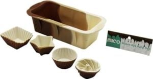 Ibico İ22-006 (13PCS) (Silikon) (Muffin & Baton) Kek Kalıp Set (BATON=11.5X25CM) (3er Rüzgar Gülü & Yuvarlak & Yıldız & D.gen)*60