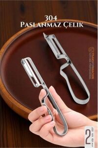 Soyacak Seti- Sebze Soyacağı Profesyonel Paslanmaz Çelik 2 Li Set 722013