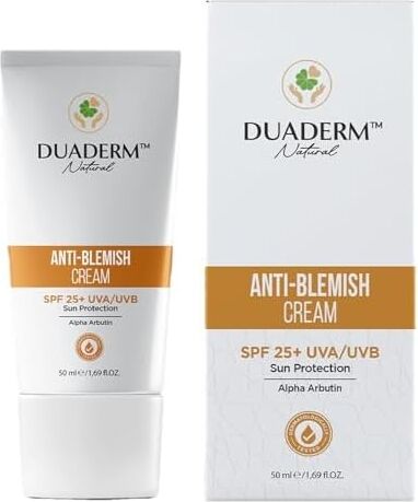 Duaderm Leke Karşıtı Yüz Güneş Kremi, SPF25+, Alpha Arbutin ve C Vitamini Içeren 50 ml