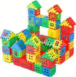 Puzzle City 3D Yapı ve Tasarım Blokları Eğitici Oyuncak (Eğitici Oyuncak, Adet, 64)