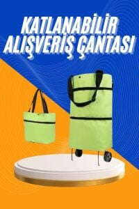 Alışveriş Çantası Katlanabilir Pazar Arabası Tekerlekli Pazar Arabası Katlanabilir